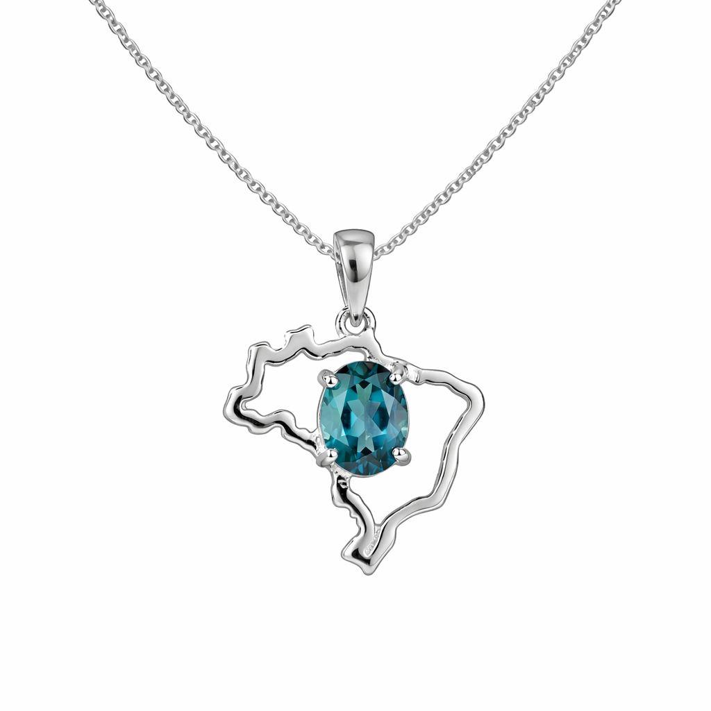 Colar Topázio London Blue Brasil