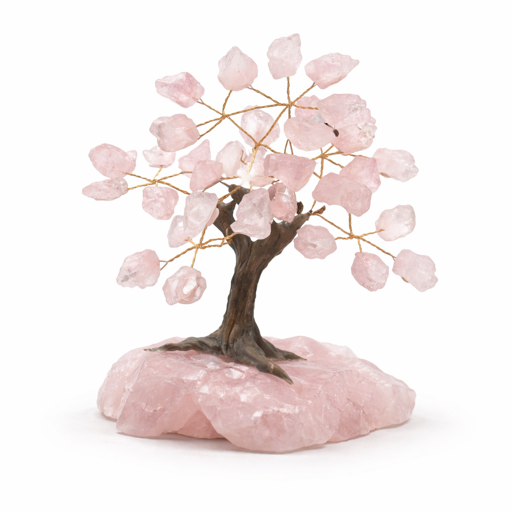 Árvore de Quartzo Rosa Natural - 15 cm