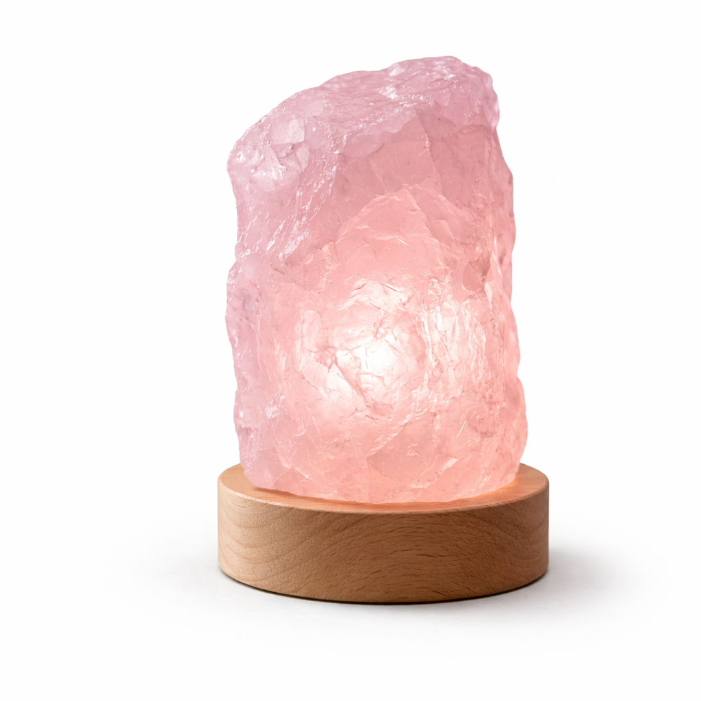 Luminária Quartzo Rosa Natural