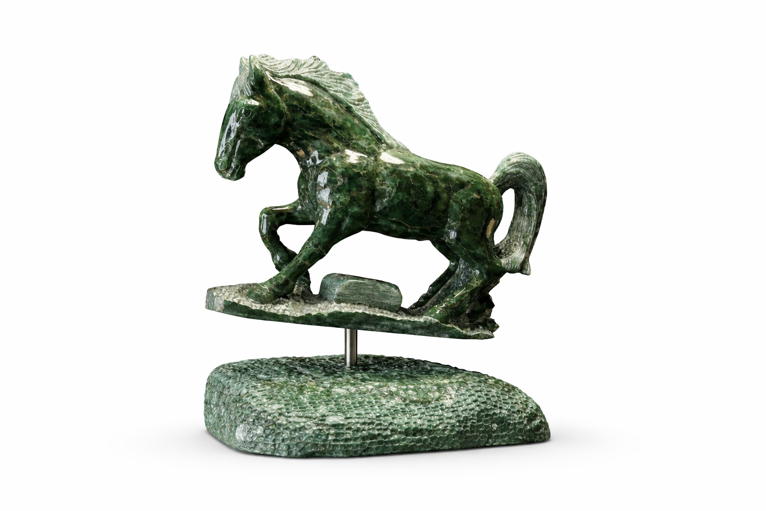 Cavalo em Esmeralda Bruta Decorativo