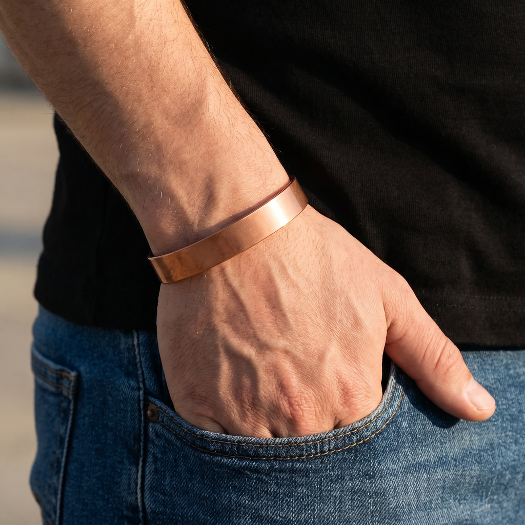 Pulseira de Cobre Natural Masculina