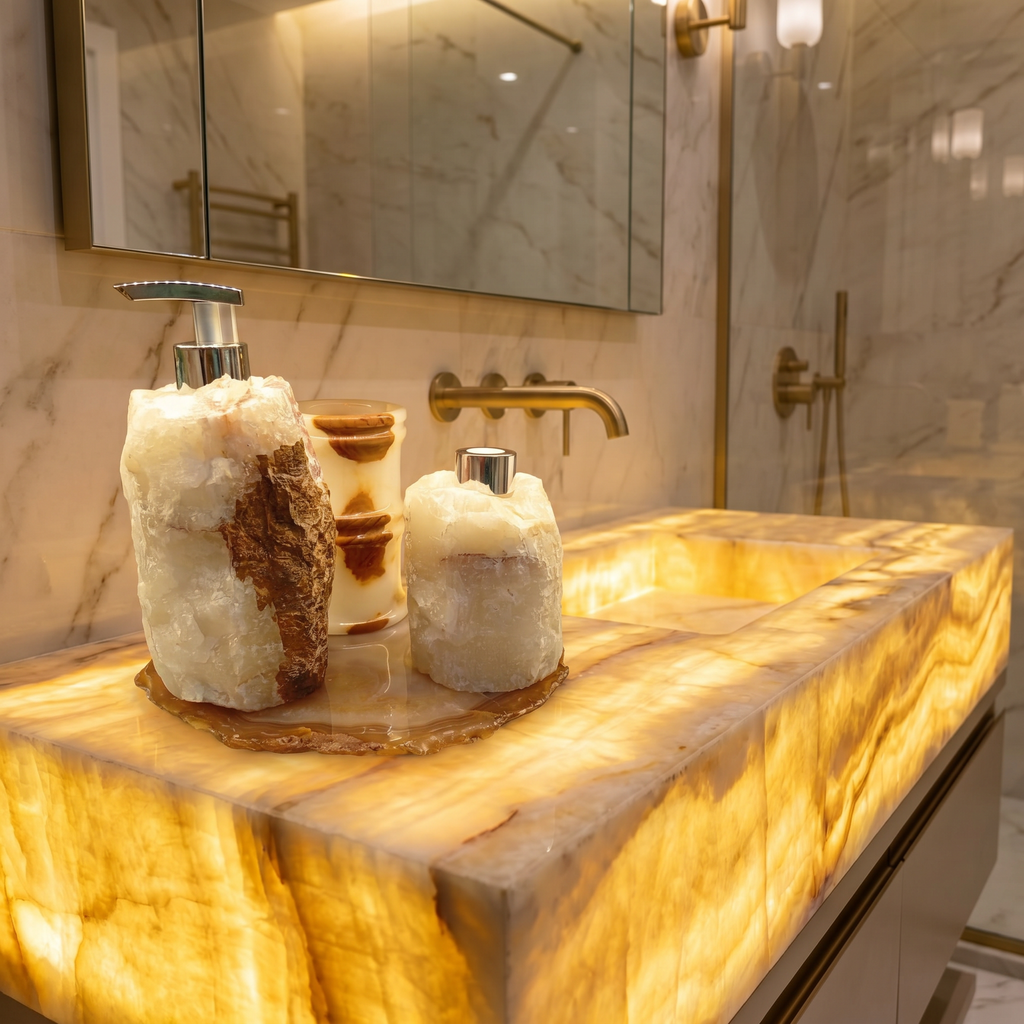 Kit para Lavabo em Alabastro