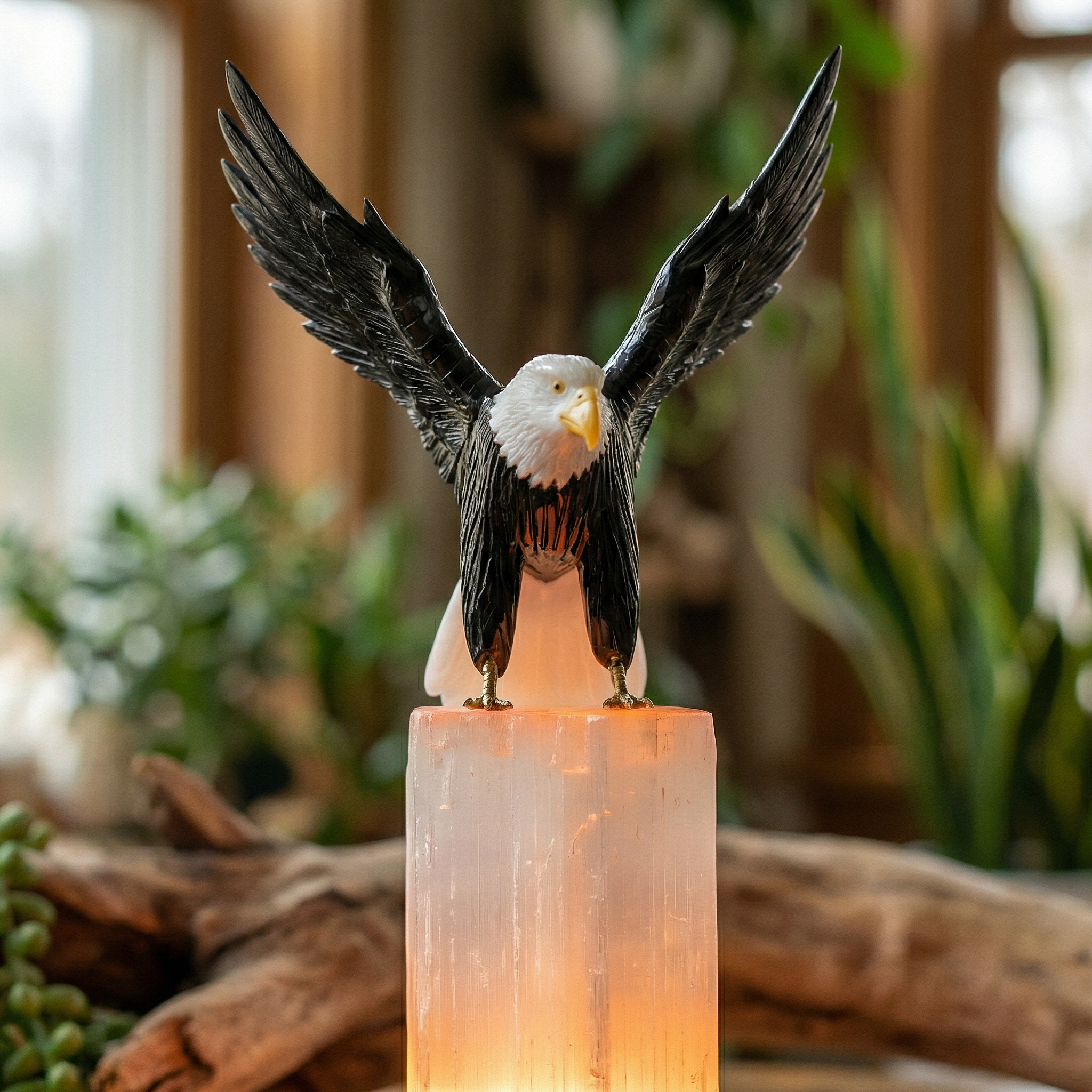 Luminária Águia de Ônix