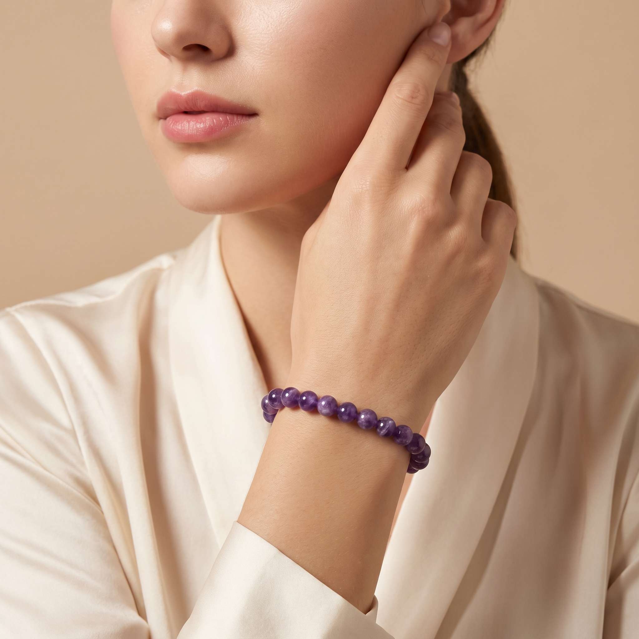 Pulseira em Ametista Natural